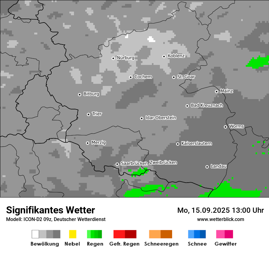 Modellkarten Signifikantes Wetter