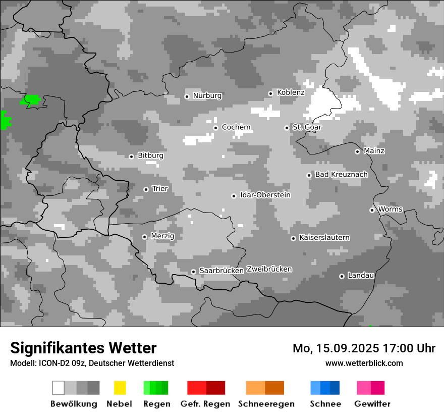 Modellkarten Signifikantes Wetter
