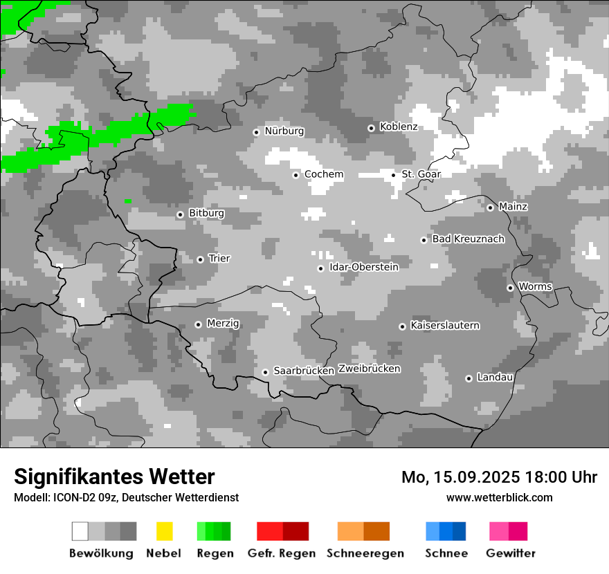 Modellkarten Signifikantes Wetter