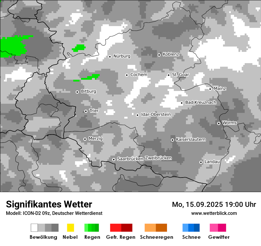 Modellkarten Signifikantes Wetter