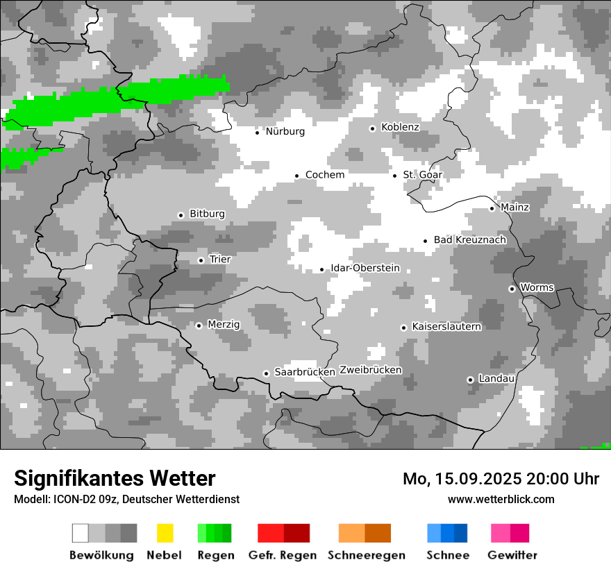 Modellkarten Signifikantes Wetter