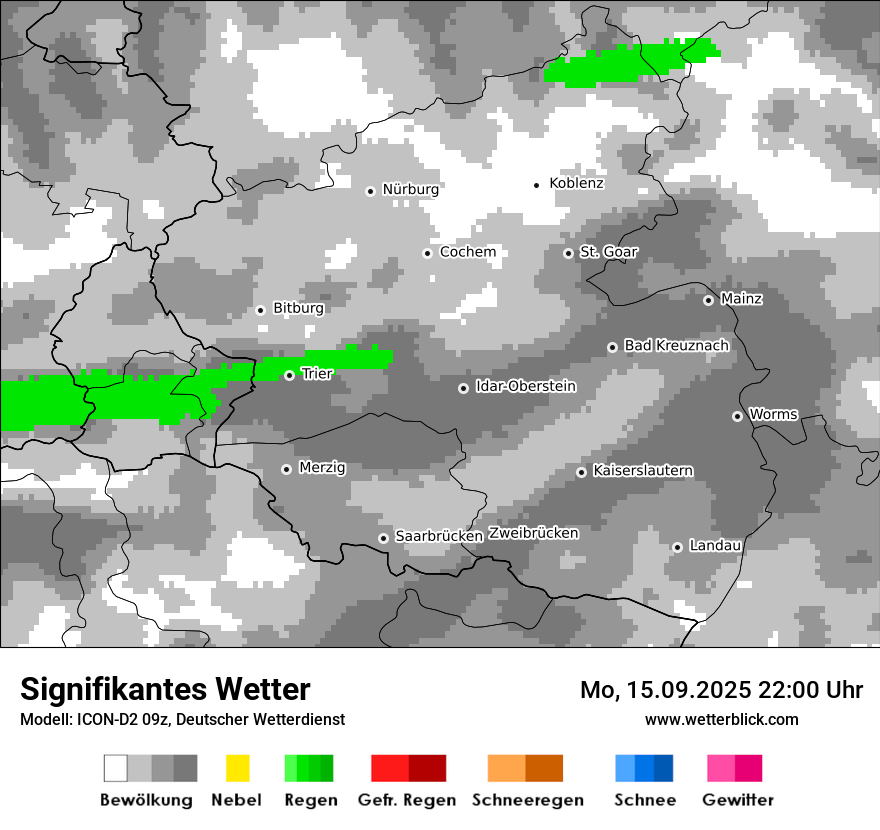 Modellkarten Signifikantes Wetter
