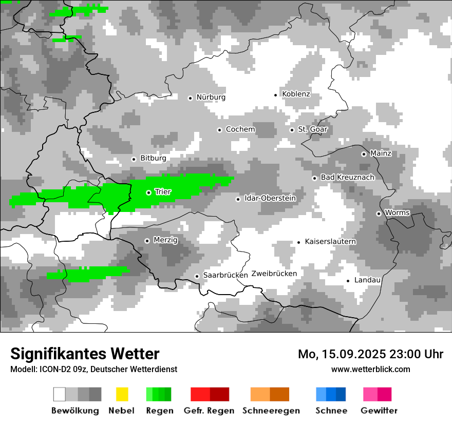 Modellkarten Signifikantes Wetter