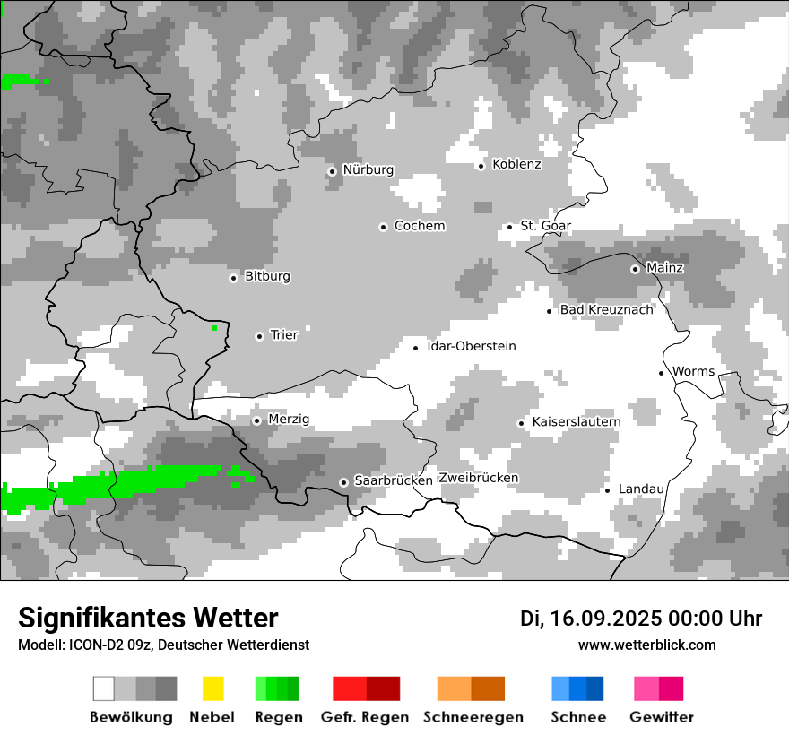Modellkarten Signifikantes Wetter