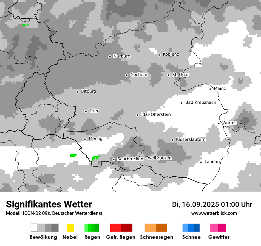 Modellkarten Signifikantes Wetter