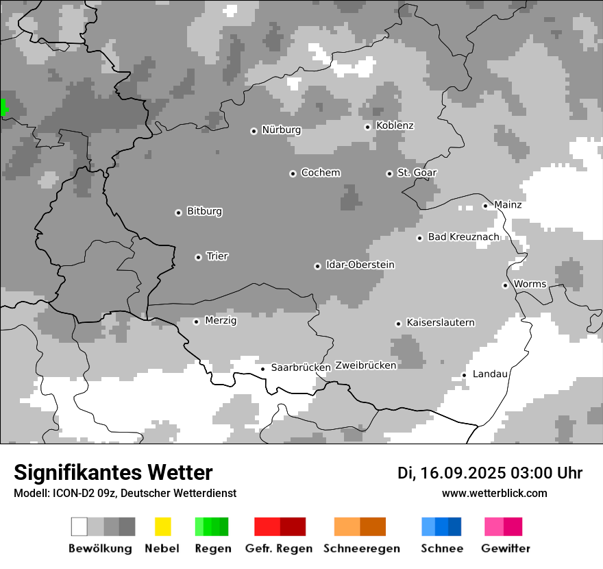 Modellkarten Signifikantes Wetter