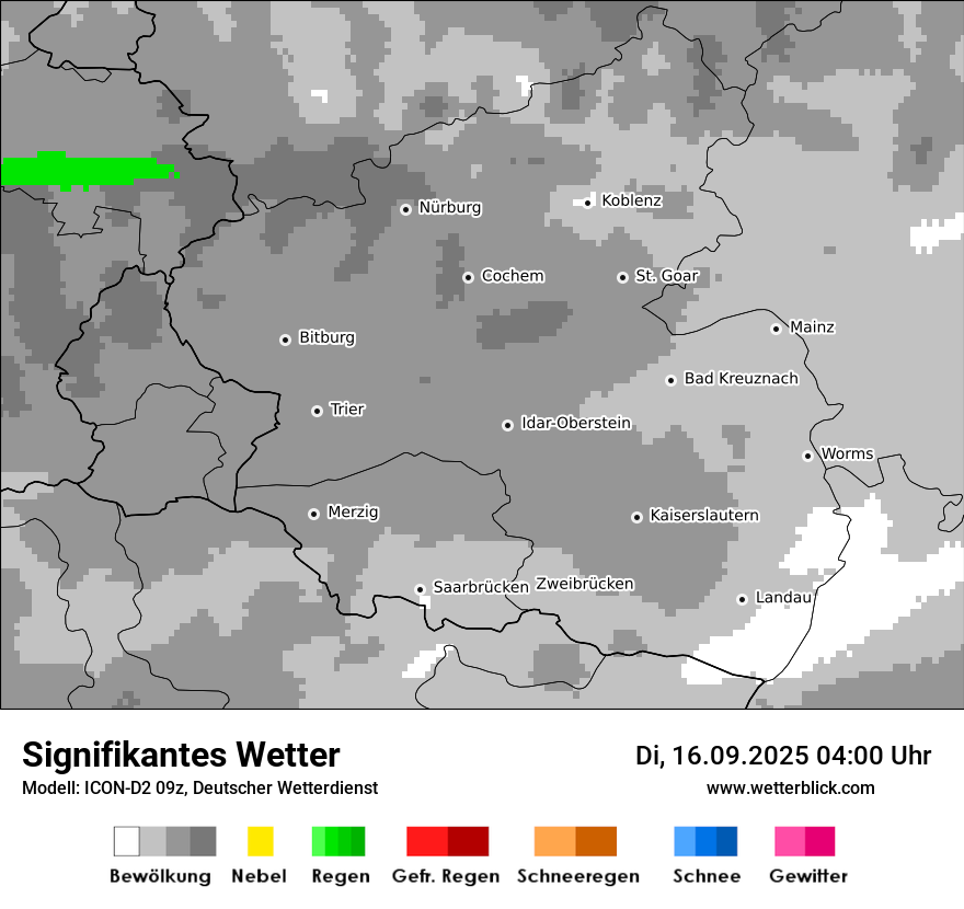 Modellkarten Signifikantes Wetter