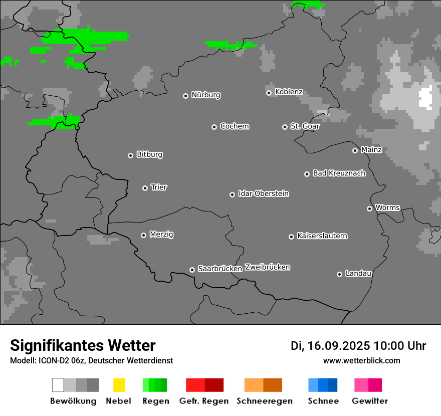 Modellkarten Signifikantes Wetter