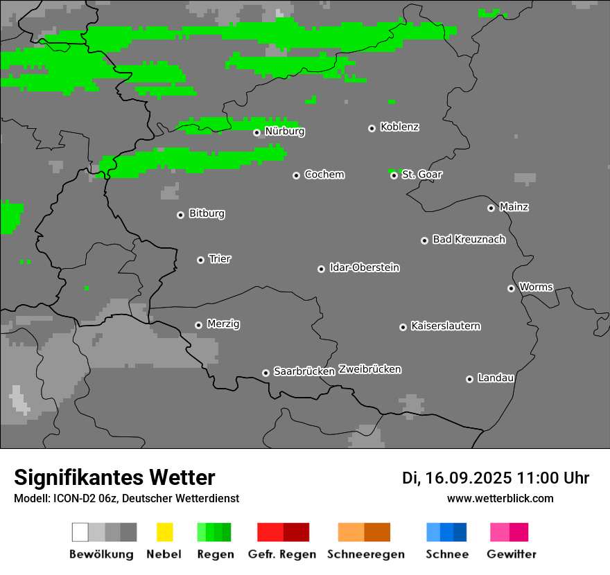 Modellkarten Signifikantes Wetter