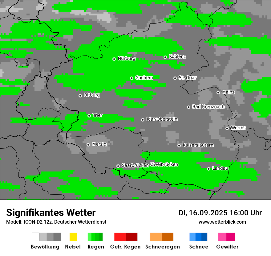 Modellkarten Signifikantes Wetter