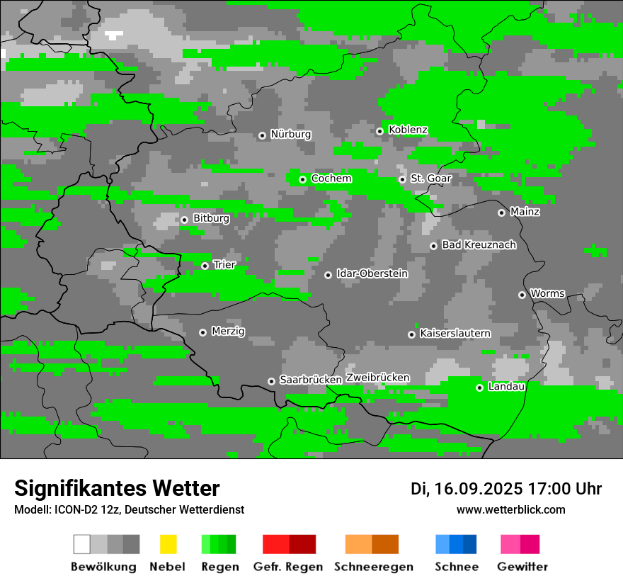 Modellkarten Signifikantes Wetter