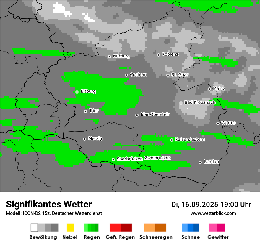 Modellkarten Signifikantes Wetter