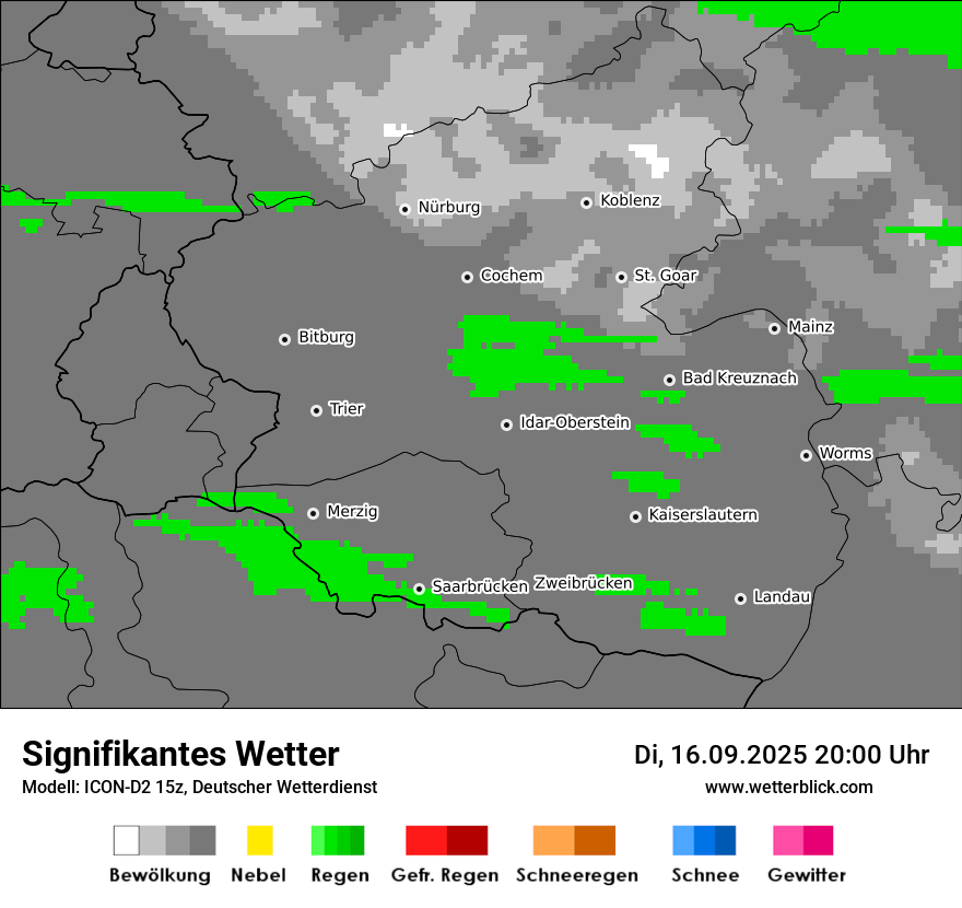 Modellkarten Signifikantes Wetter
