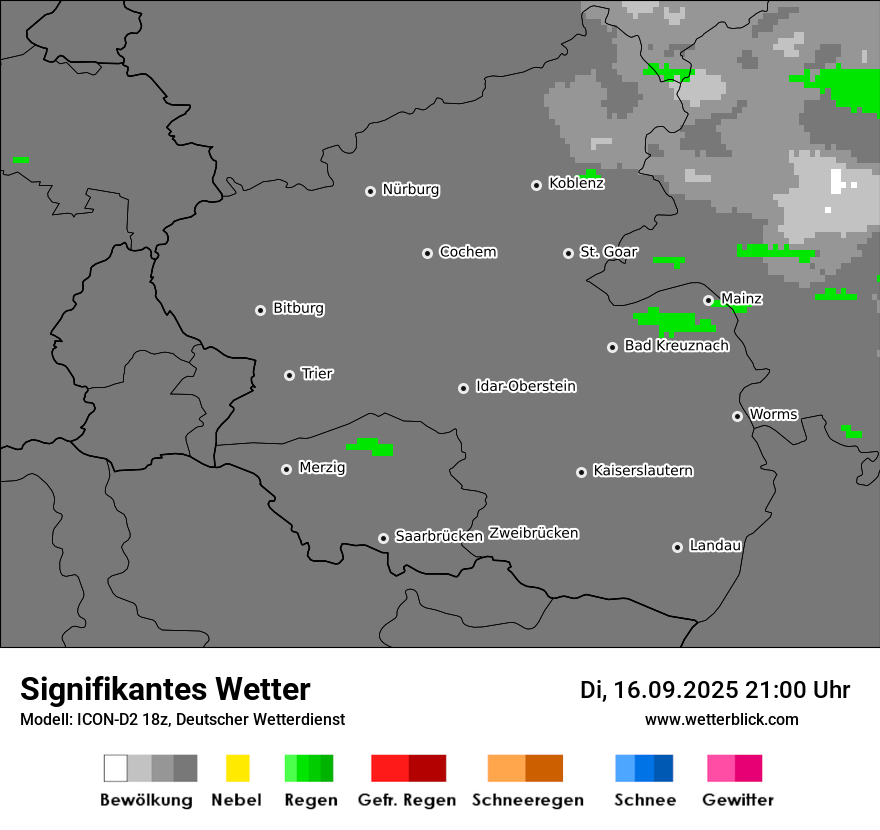Modellkarten Signifikantes Wetter