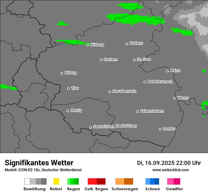 Modellkarten Signifikantes Wetter