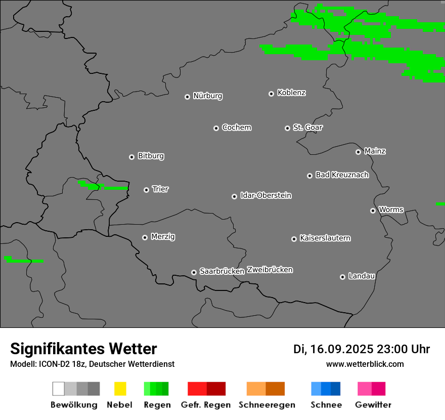 Modellkarten Signifikantes Wetter