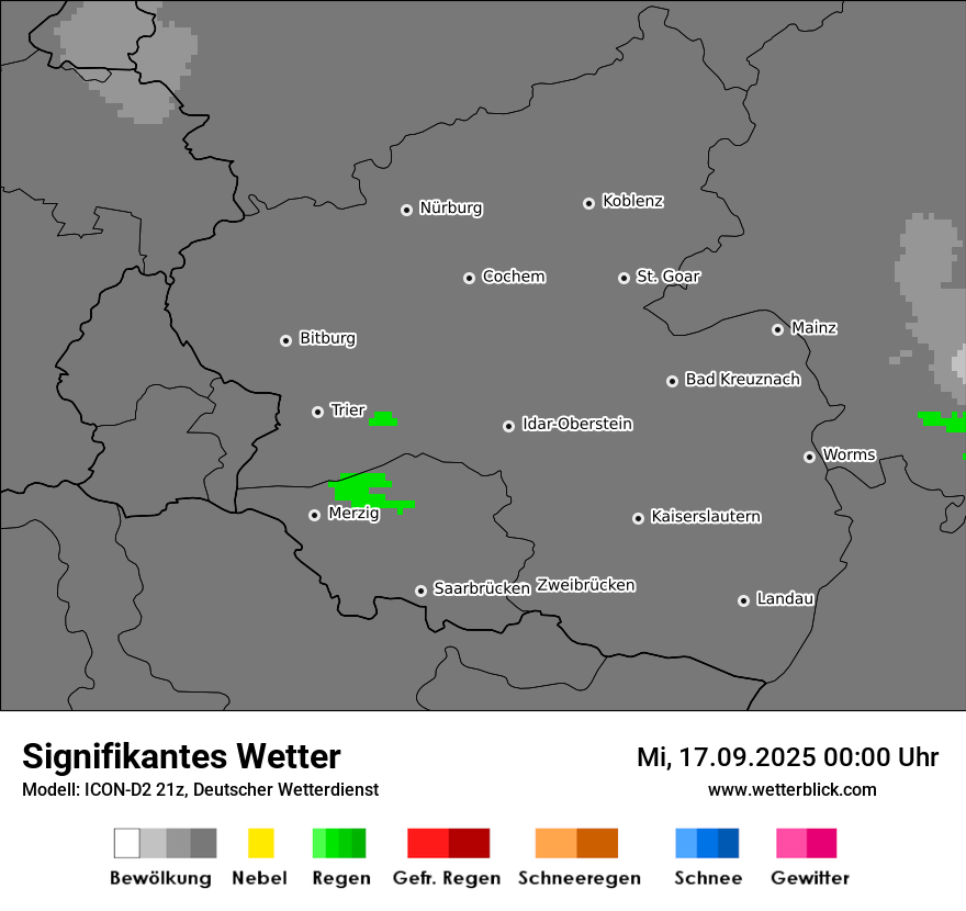 Modellkarten Signifikantes Wetter