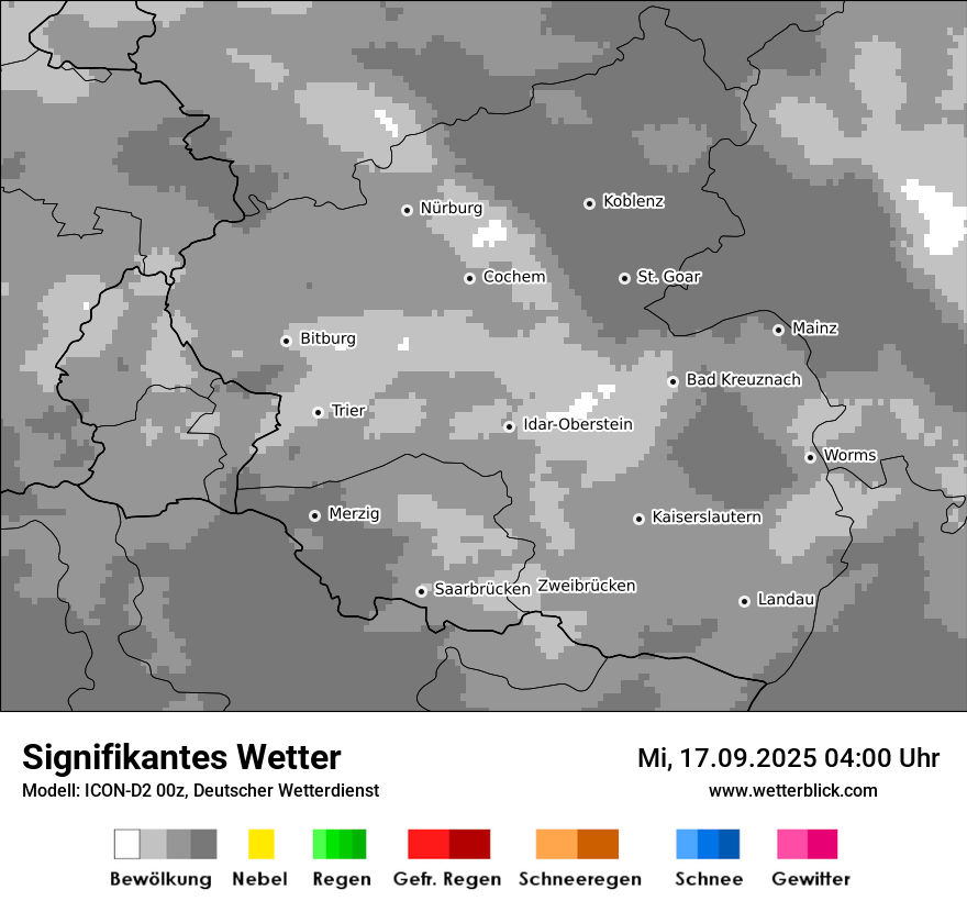 Modellkarten Signifikantes Wetter