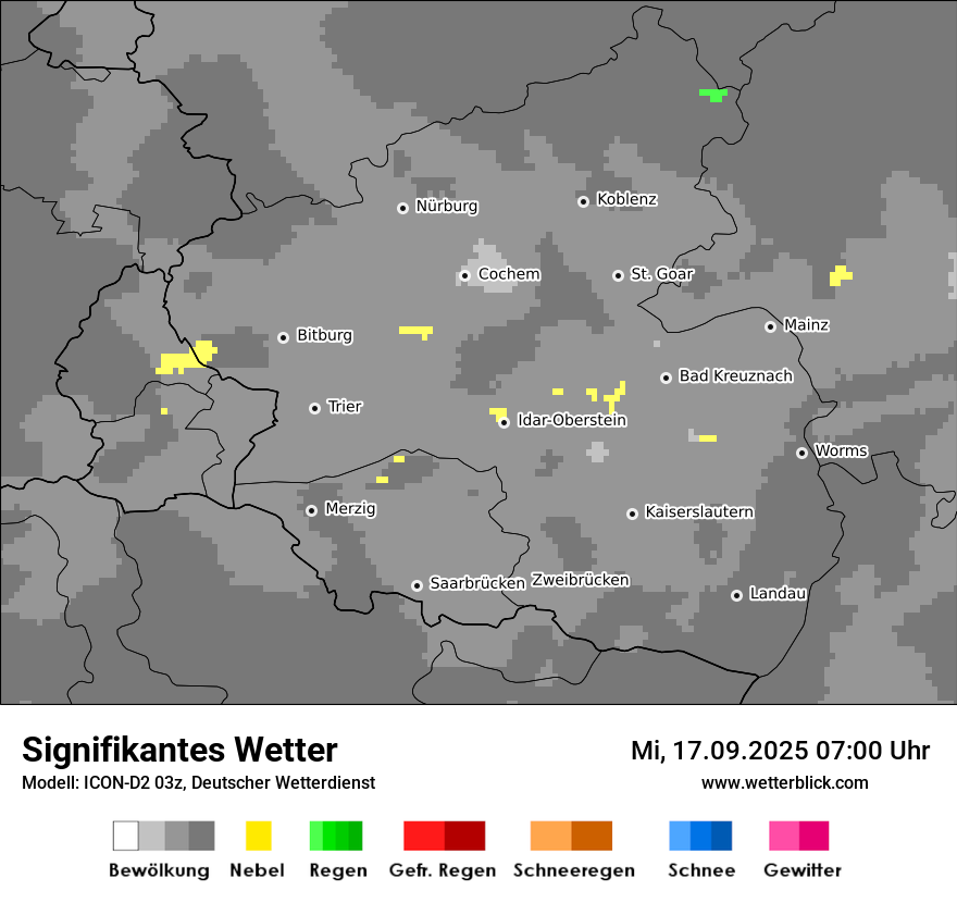 Modellkarten Signifikantes Wetter
