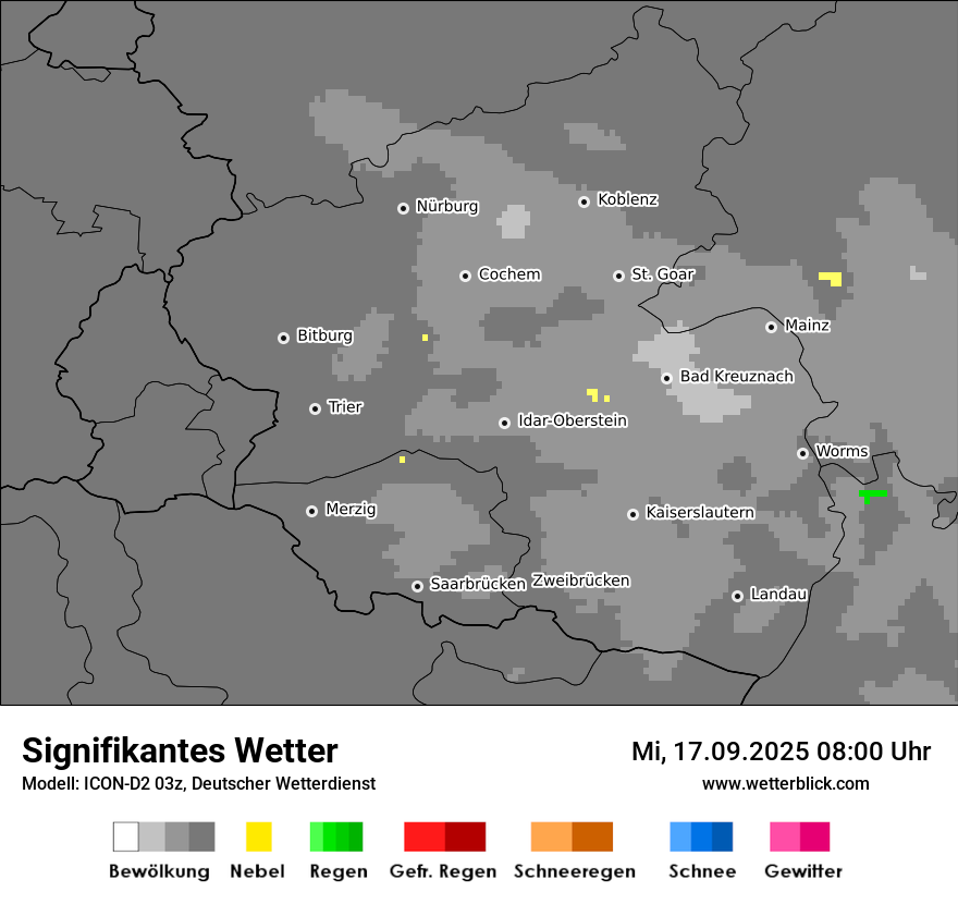 Modellkarten Signifikantes Wetter