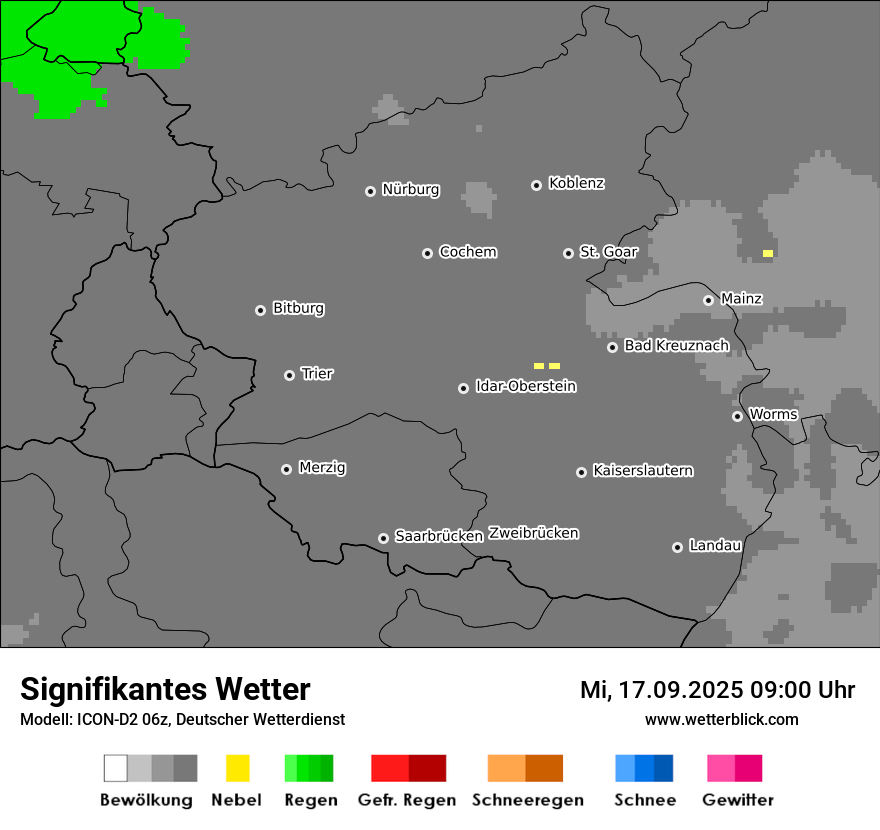 Modellkarten Signifikantes Wetter