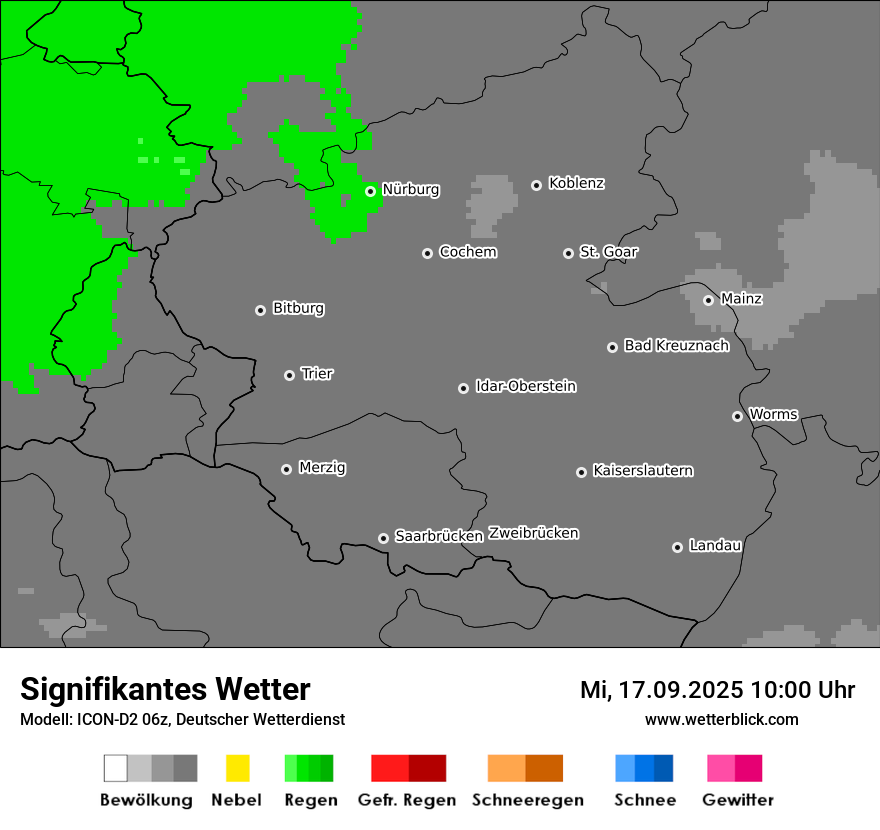 Modellkarten Signifikantes Wetter