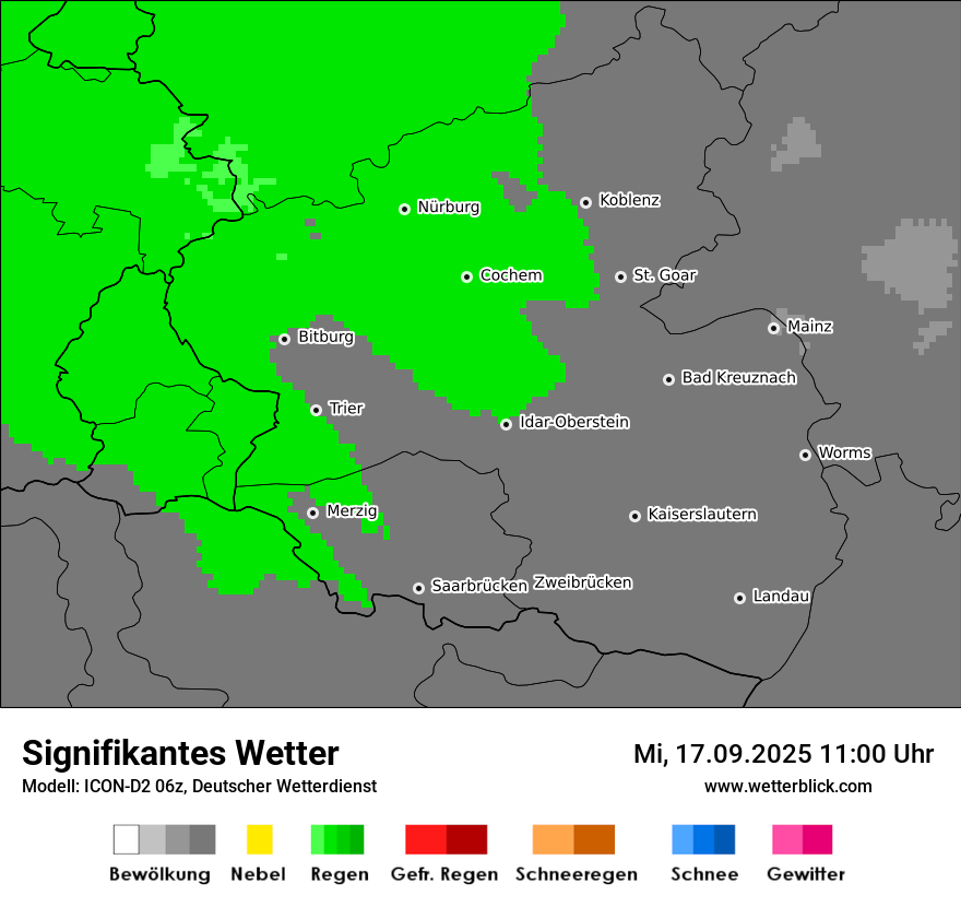 Modellkarten Signifikantes Wetter