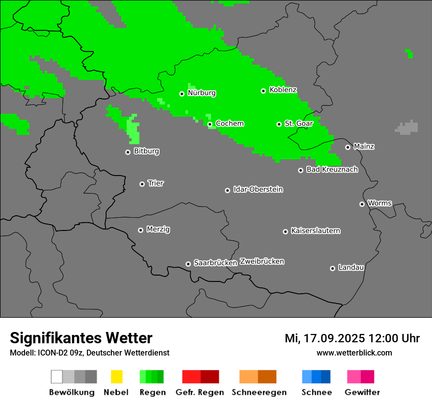 Modellkarten Signifikantes Wetter