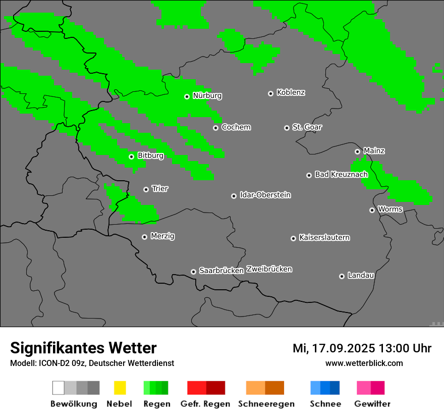 Modellkarten Signifikantes Wetter