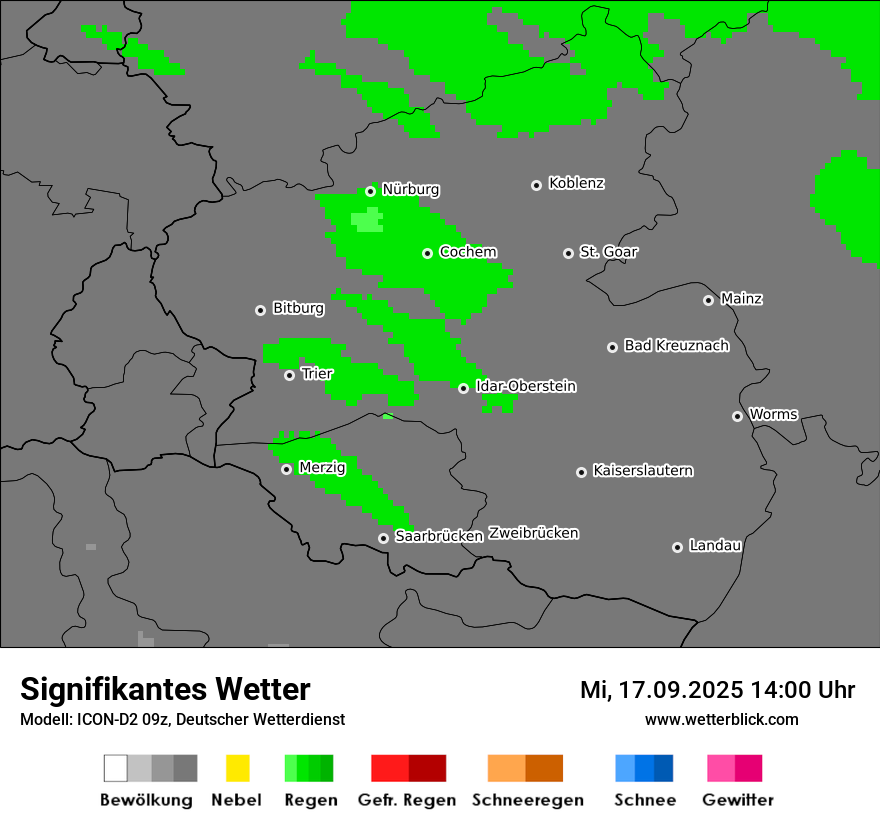 Modellkarten Signifikantes Wetter