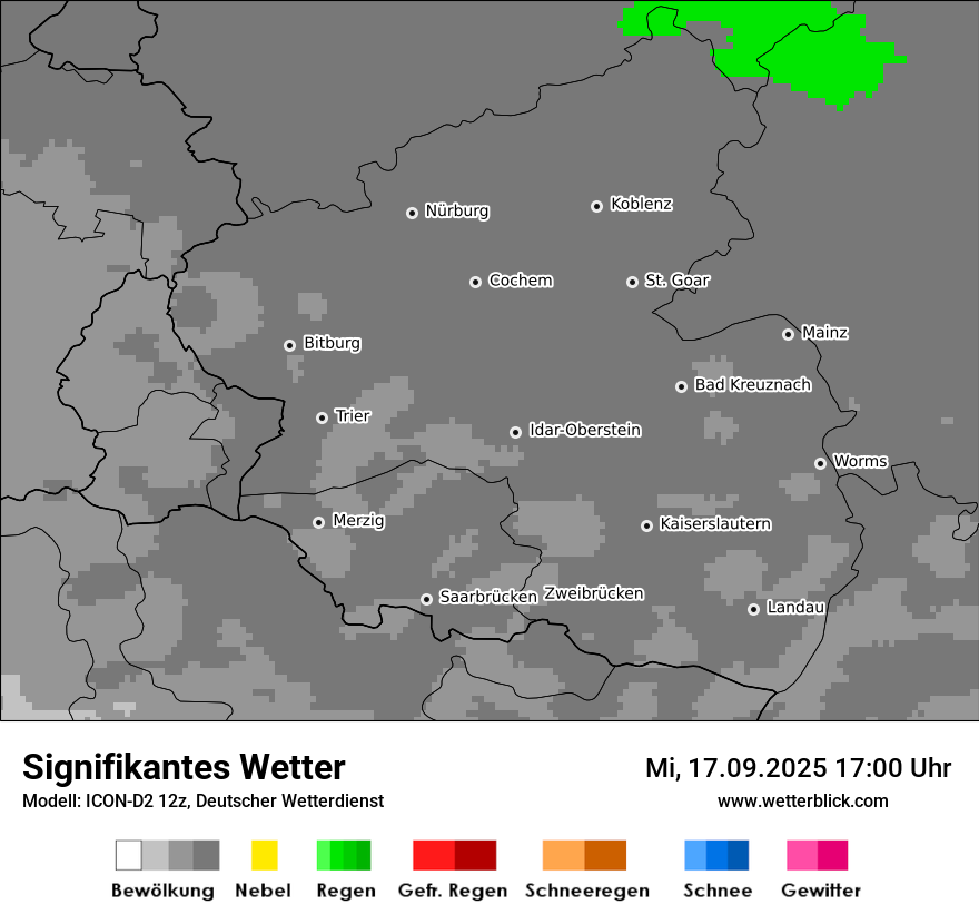 Modellkarten Signifikantes Wetter