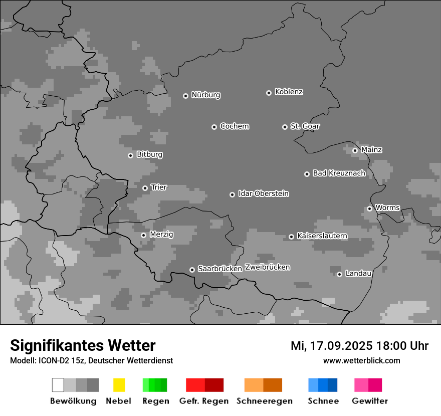 Modellkarten Signifikantes Wetter