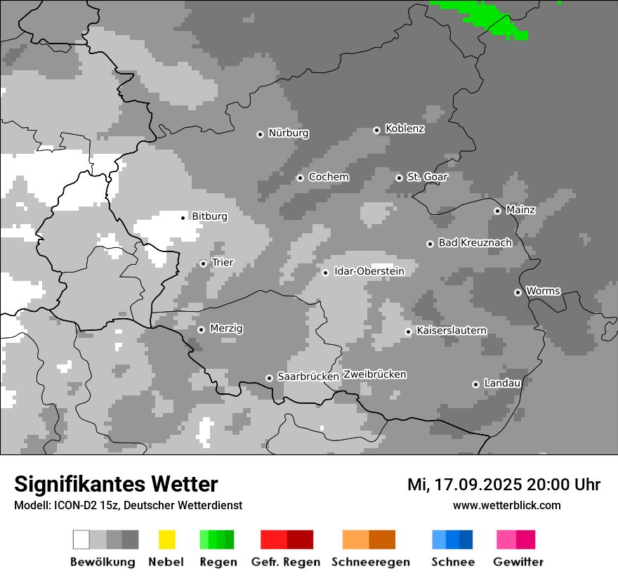 Modellkarten Signifikantes Wetter
