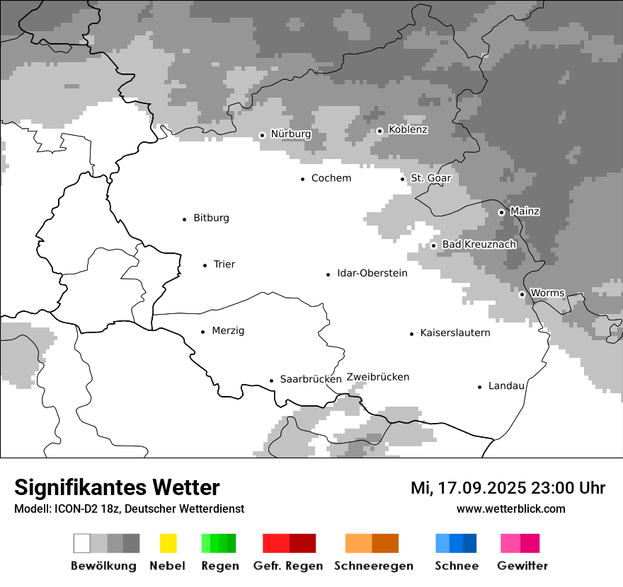 Modellkarten Signifikantes Wetter