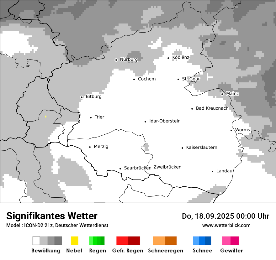 Modellkarten Signifikantes Wetter