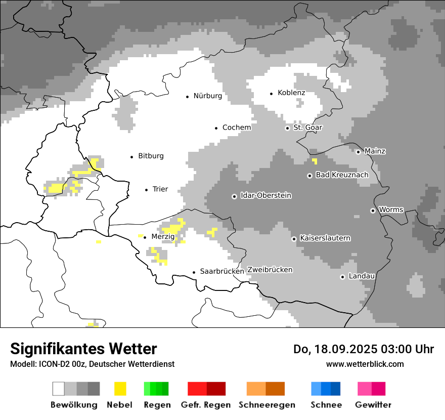 Modellkarten Signifikantes Wetter