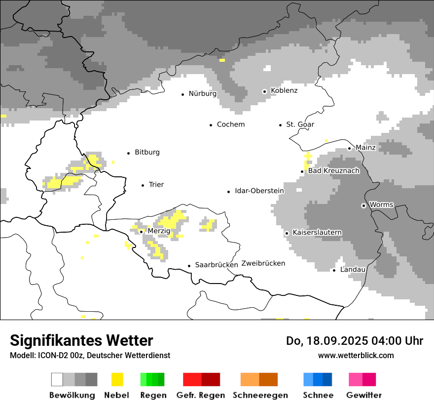 Modellkarten Signifikantes Wetter