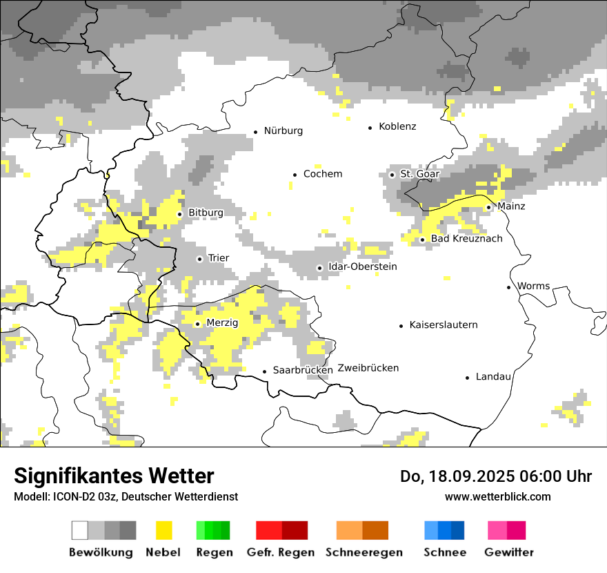 Modellkarten Signifikantes Wetter