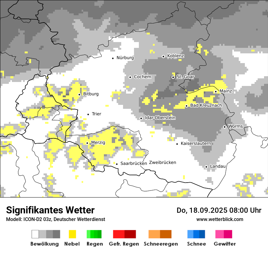 Modellkarten Signifikantes Wetter