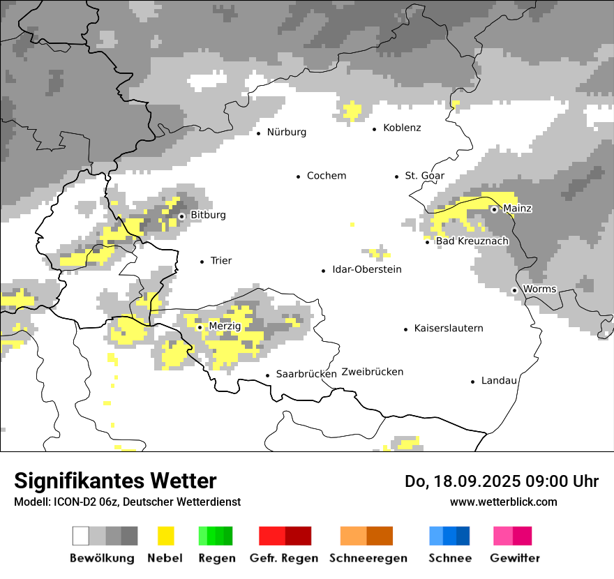Modellkarten Signifikantes Wetter