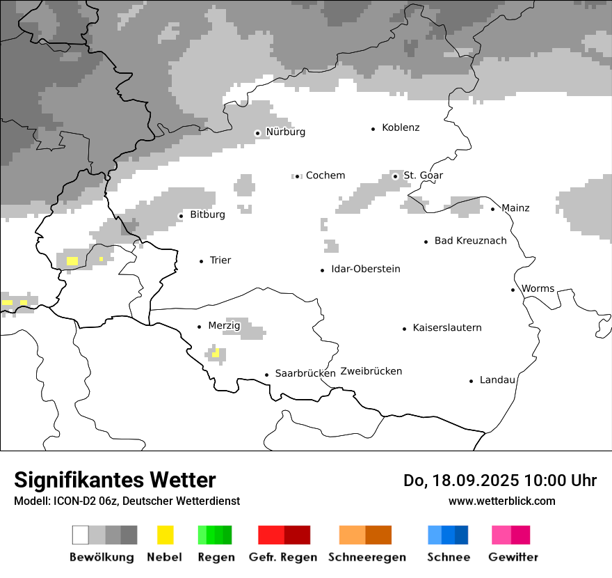 Modellkarten Signifikantes Wetter