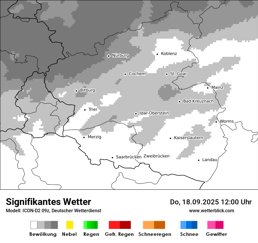 Modellkarten Signifikantes Wetter