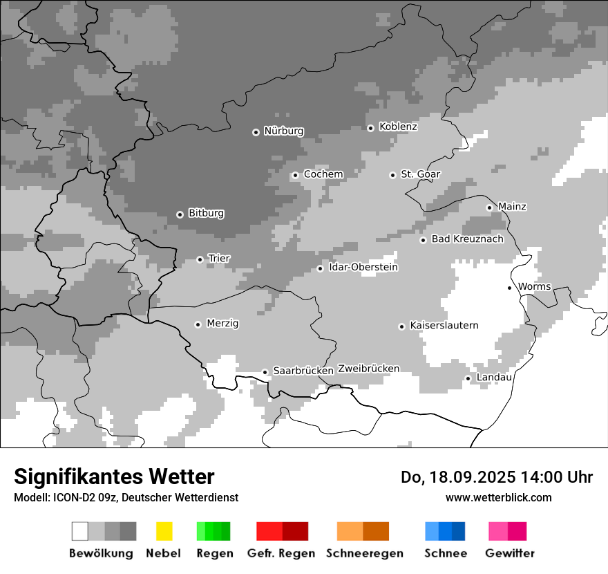 Modellkarten Signifikantes Wetter