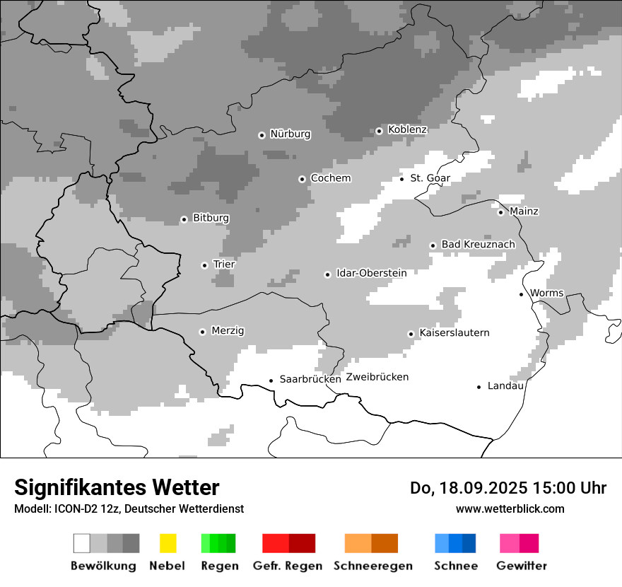Modellkarten Signifikantes Wetter