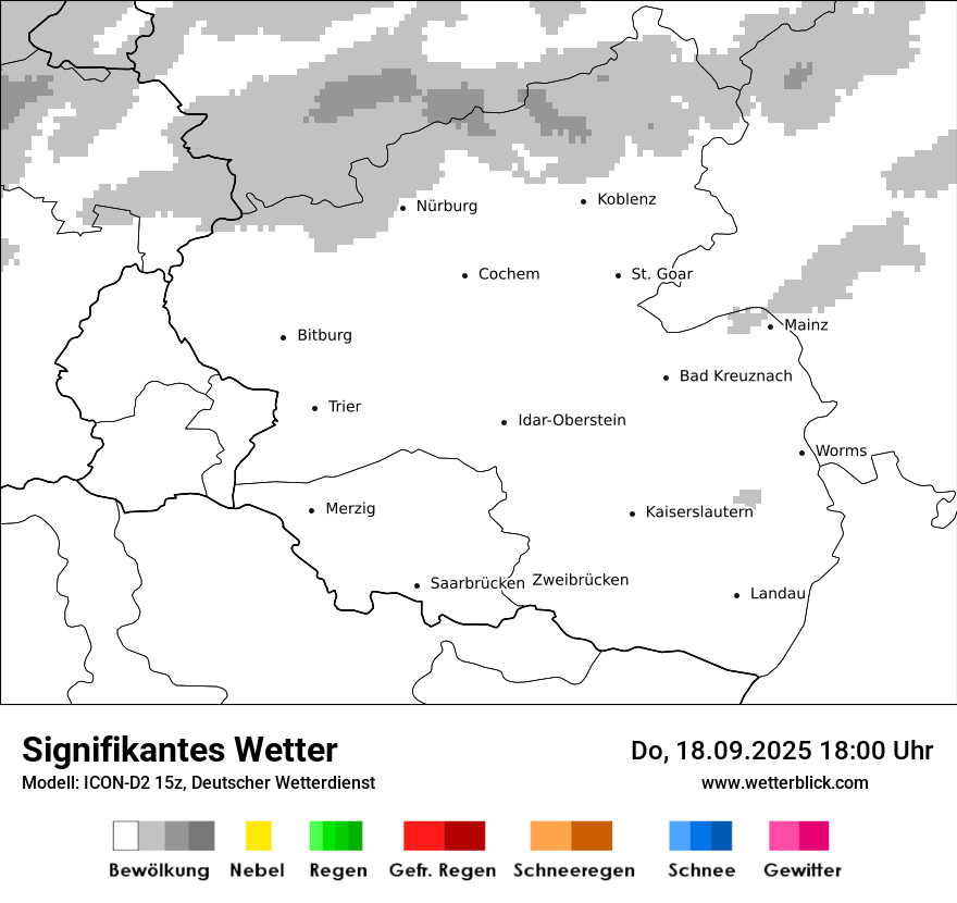 Modellkarten Signifikantes Wetter