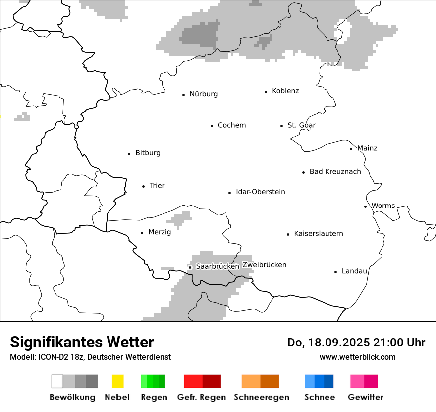 Modellkarten Signifikantes Wetter