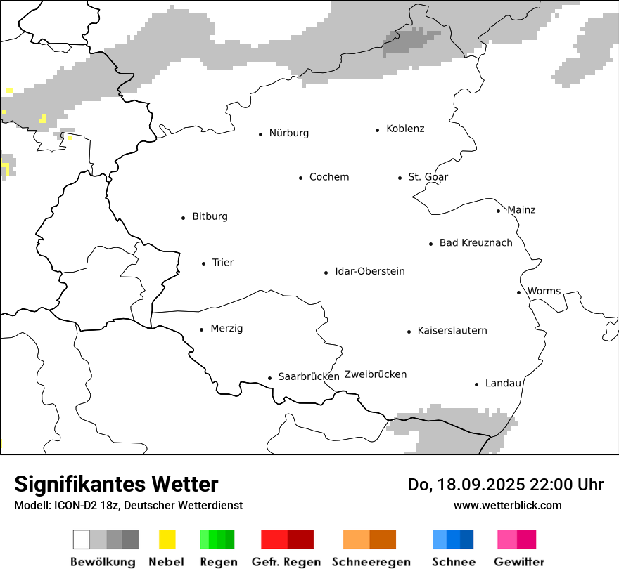 Modellkarten Signifikantes Wetter