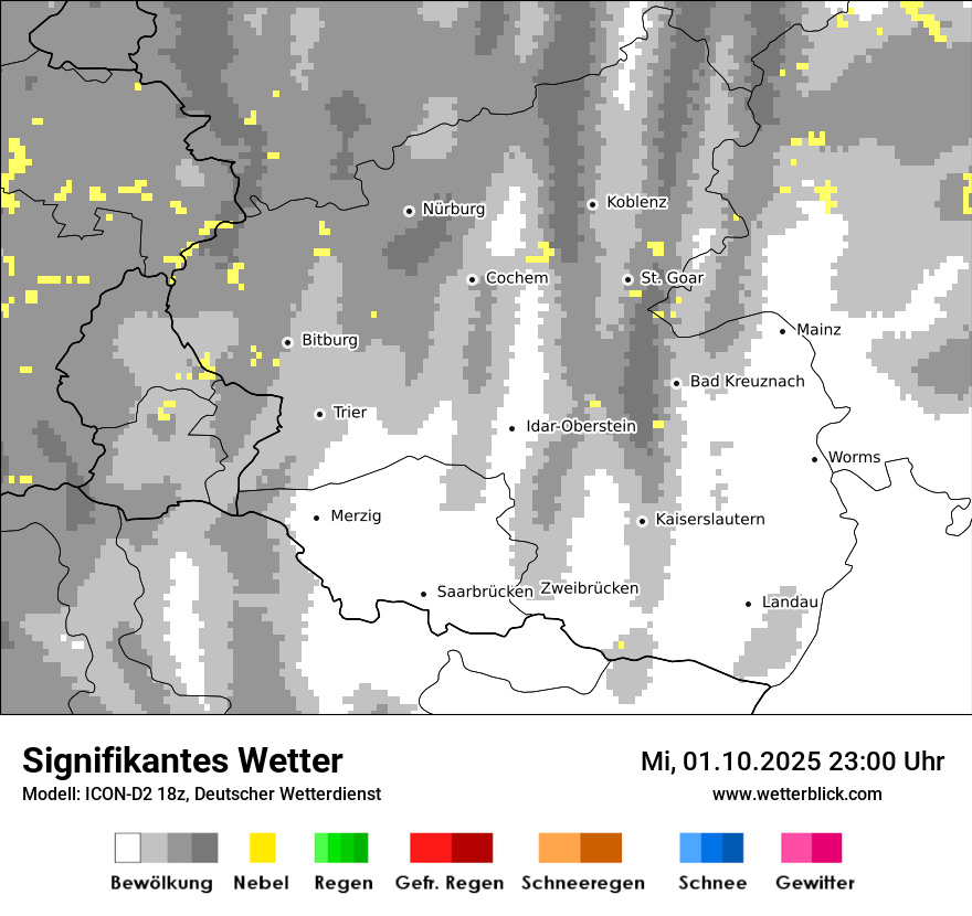 Modellkarten Signifikantes Wetter