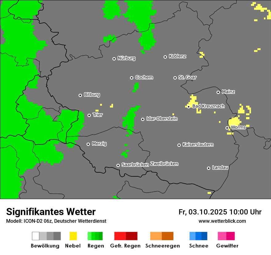Modellkarten Signifikantes Wetter