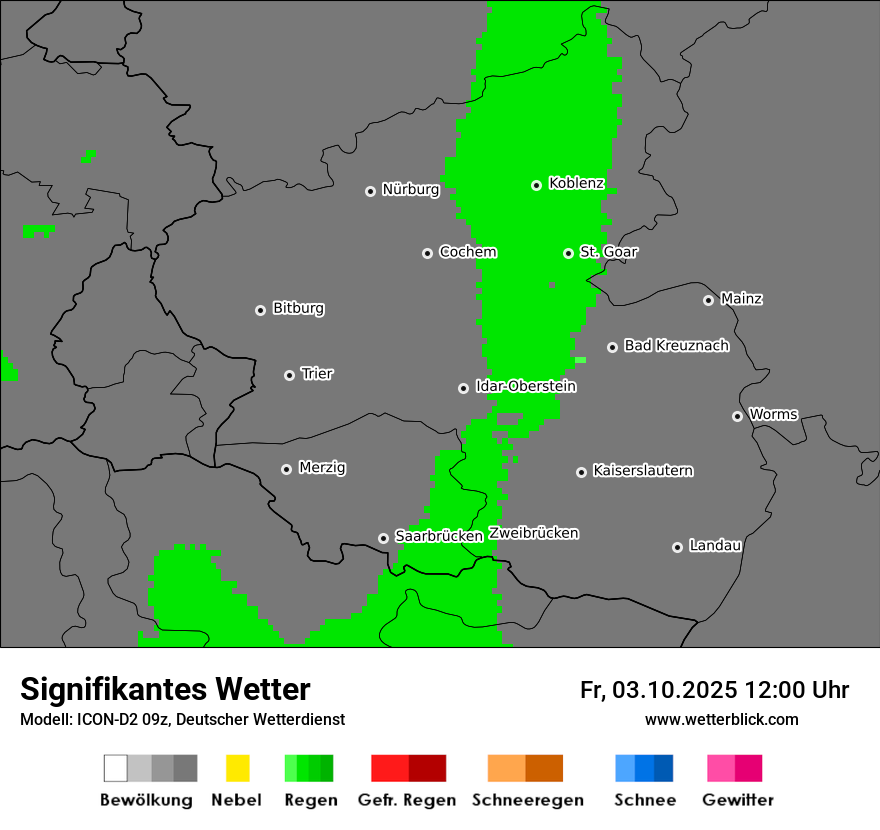 Modellkarten Signifikantes Wetter